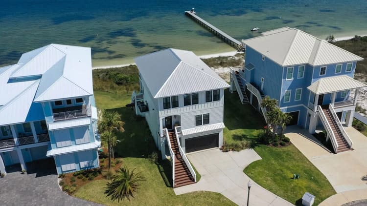 Custom Home Builder-Pensacola Fl-Urban Infill-3 Coastal Homes overlooking the beach