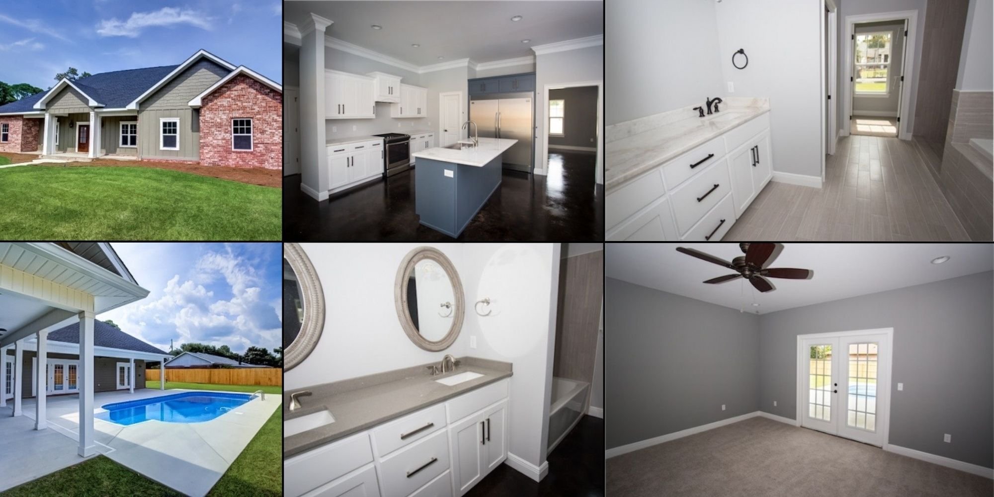 Custom-built home in Gulf Breeze with pool, modern kitchen, and bright spaces by Urban Infill