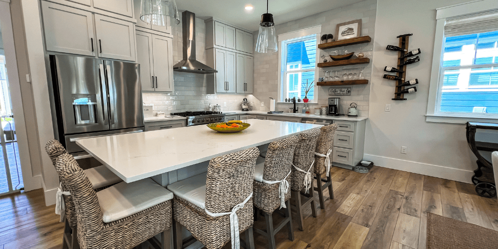 Contemporary open kitchen remodel in Pensacola by Urban Infill
