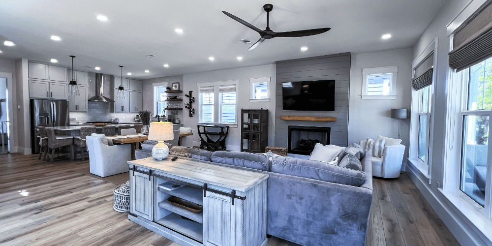 Open floor concept remodel in Pensacola by Urban Infill